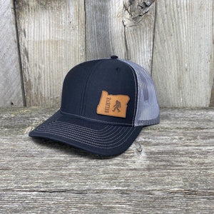 BIGFOOT OREGON LEATHER PATCH HAT RICHARDSON 112 Leather Patch Hats Hells Canyon Designs