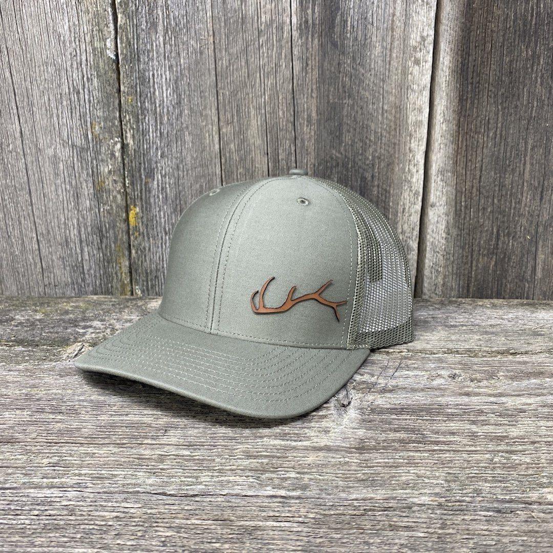 ELK HORN RICHARDSON LEATHER PATCH HAT Leather Patch Hats Hells Canyon Designs # Loden