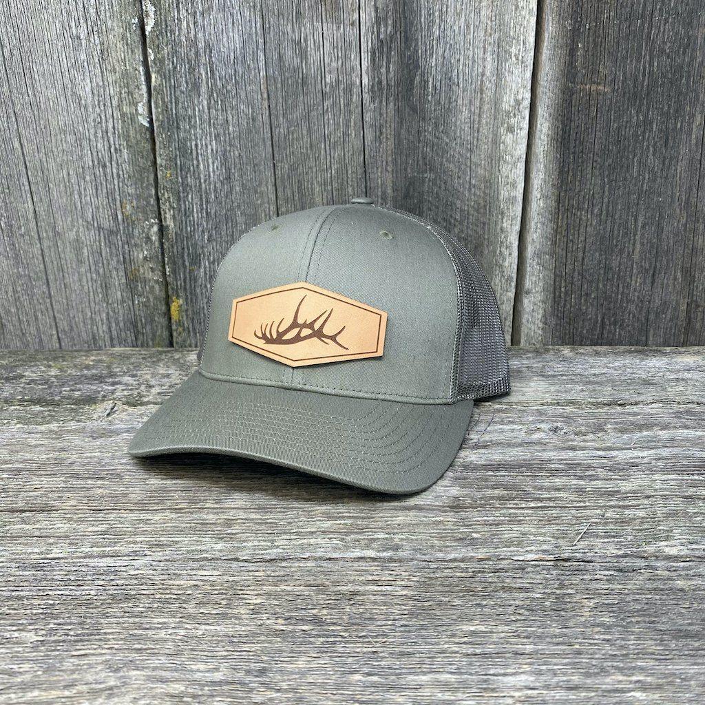 ELK SHED LEATHER PATCH HAT - RICHARDSON 112 Leather Patch Hats Hells Canyon Designs