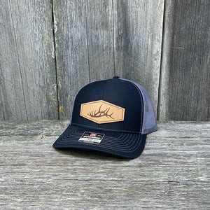 ELK SHED LEATHER PATCH HAT - RICHARDSON 112 Leather Patch Hats Hells Canyon Designs
