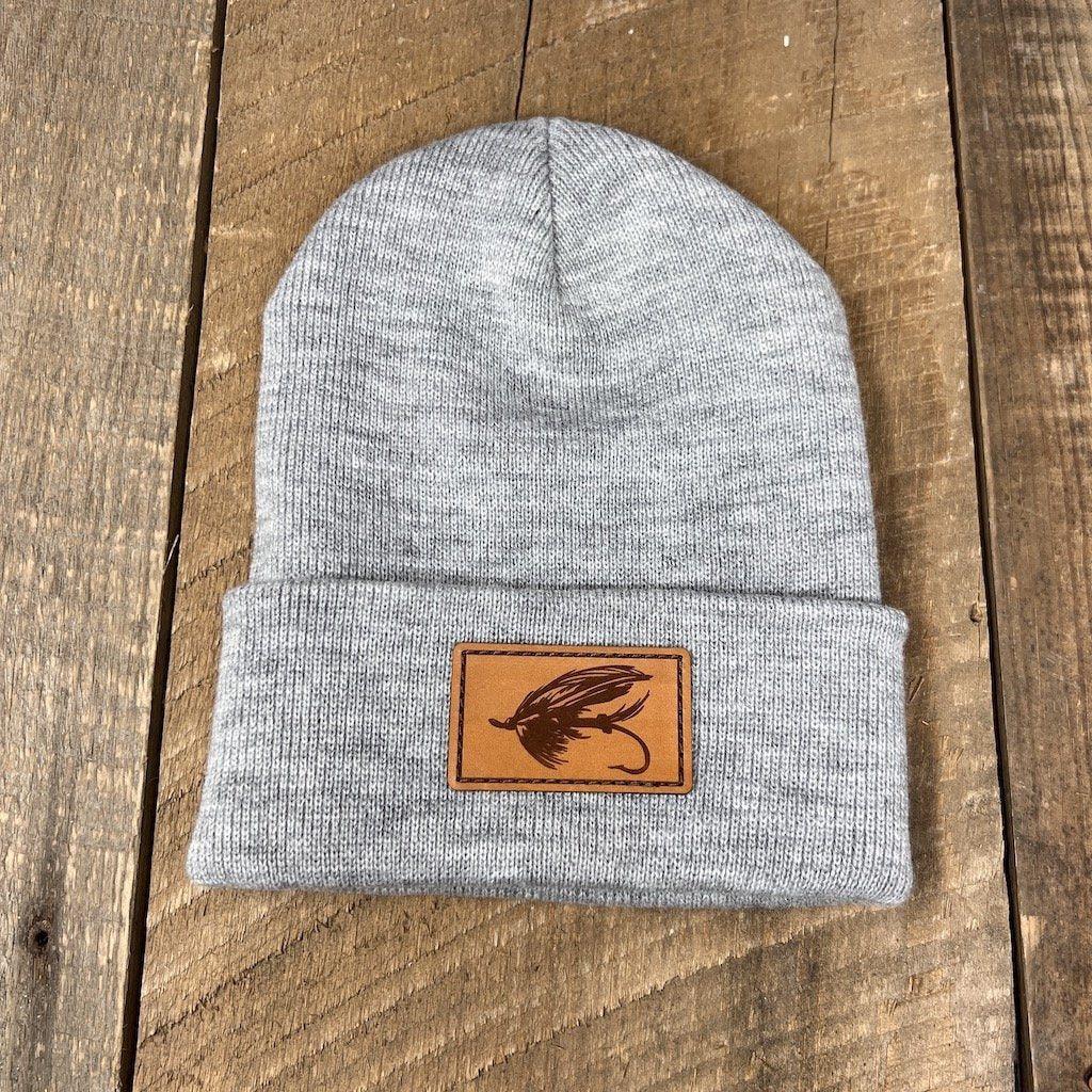 HAND SEWN STEELHEAD FLY CUFFED BEANIE | YUPOONG 1501KC Hells Canyon Designs Heather