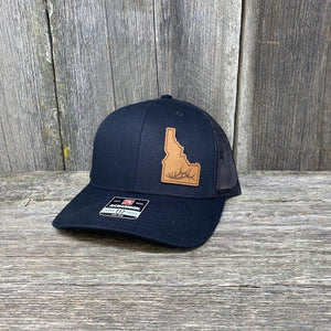 IDAHO HAT ANTLER SPECIAL EDITION RICHARDSON 112 Leather Patch Hats Hells Canyon Designs # Solid Black