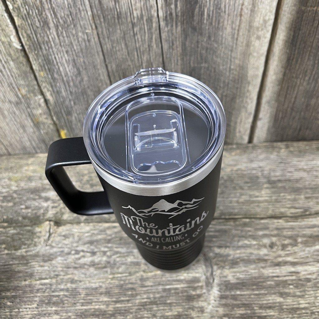 MOUNTAINS ARE CALLING 20oz COFFEE CUP Tumbler Hells Canyon Designs