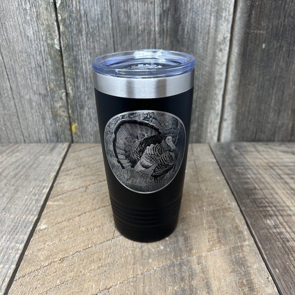 WILD TURKEY BLACK 20 OZ ENGRAVED TUMBLER Tumbler Hells Canyon Designs