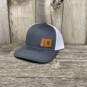 BIGFOOT OREGON LEATHER PATCH HAT RICHARDSON 112 Leather Patch Hats Hells Canyon Designs 
