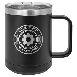 CAMP STYLE COFFEE CUPS 15 oz Coffee Mugs Hells Canyon Designs Black 