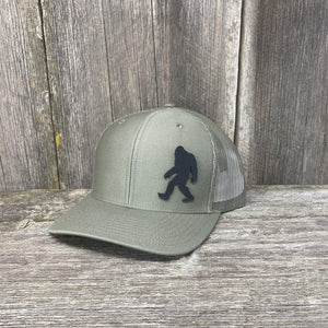 SASQUATCH BLACK LEATHER PATCH HAT RICHARDSON 112 Leather Patch Hats Hells Canyon Designs # Loden 